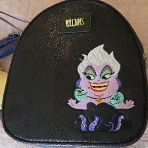 Disney Black Ursula Embroidered Mini Backpack